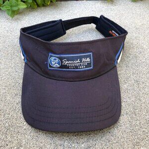 VTG PUKKA SPANISH HILLS Country Club Visor Hat Men's Black Camarillo Cap​